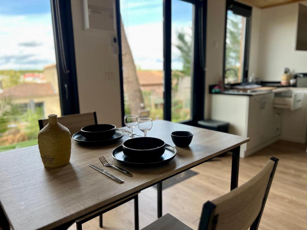Charmant Studio Lodge Climatise Avec Jardin Et Vue Sur Le Pic Saint Loup Jacou Esterno foto
